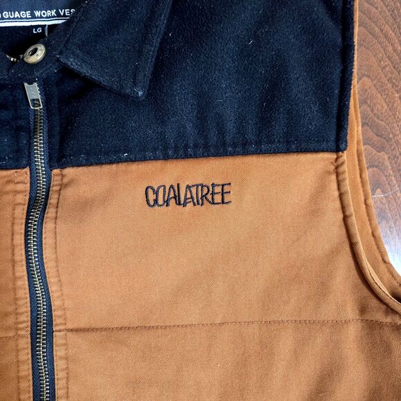 COALATREE Workline MFG 10 Gauge Work Vest Mens L Burnt Orange Wool Blend Liner - Picture 3 of 10